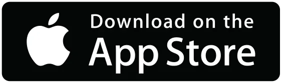 Apple logo with text 'Download on the App Store' on a black background.